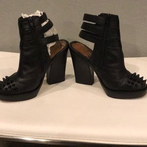 Kurt Geiger black spiked booties